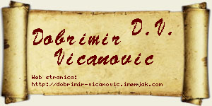 Dobrimir Vicanović vizit kartica